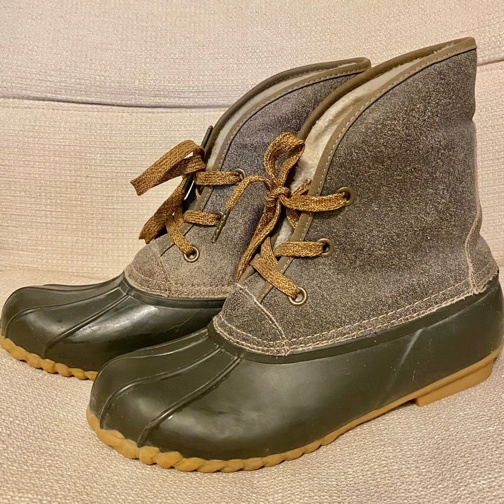 Sporto Fleece Lined Women’s Duck Boots Gray Size 9